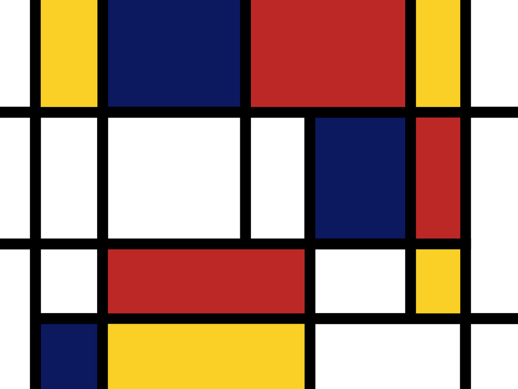 Patroon volgens de principes van de Nederlandse kunst strooming De Stijl